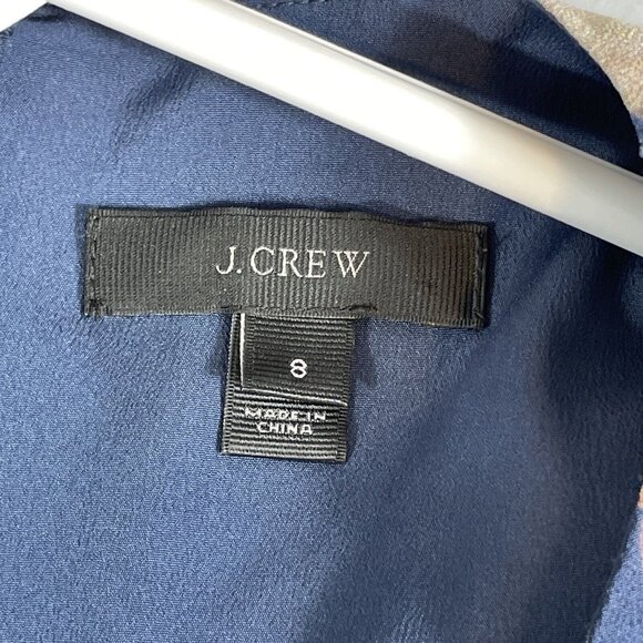 J Crew Dress Womens Size 8 Floral Silk Lined Office Career Keyhole Neck Button - Picture 4 of 10